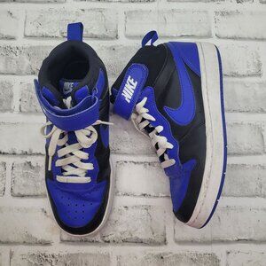 Nike Air Jordan 1 Mids Royal Blue Black Basketball Sneakers Youth 4.5 Women's 6